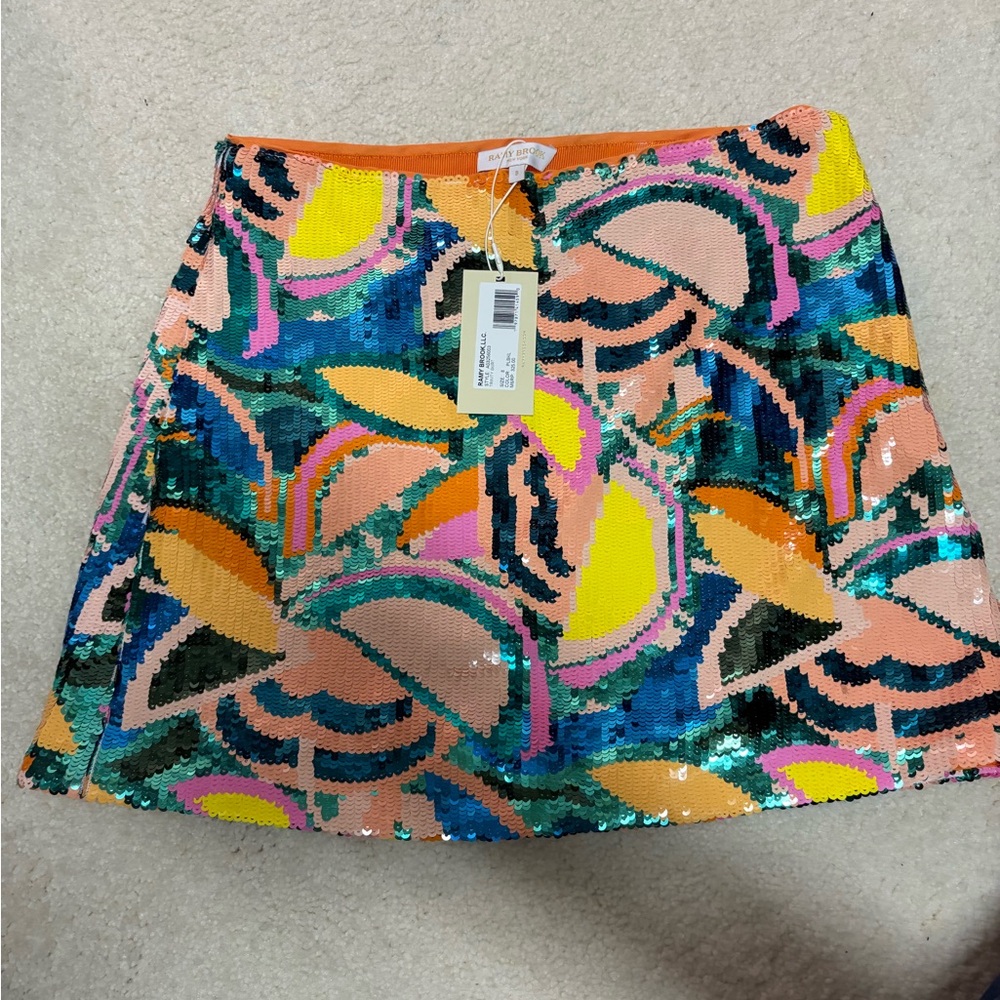 Ramy Brook Multicolor Sequin Mini Skirt